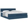vidaXL Ottoman bed met matras 160x200cm stof blauw