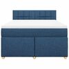 vidaXL Boxspring met matras stof blauw 140x190 cm