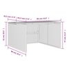 vidaXL Garage voor robotmaaier 86x90x52/57 cm poly rattan zwart