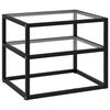 vidaXL Wandtafel 50x40x40 cm gehard glas transparant