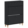 vidaXL Schoenenkast ALKMAAR 78 x 24 x 103 cm Bewerkt hout Zwart