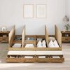 vidaXL Opbergbedframe artisanaal eikenkleurig 236.5 x 180 x 31.5 cm