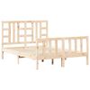 vidaXL Bedframe met hoofdbord massief hout