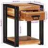 vidaXL Nachtkastje met lade Bruin 40 x 35 x 50 cm Massief acaciahout