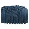 vidaXL Gooi Deken Marineblauw 240 x 220 cm Fleece