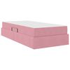 vidaXL Opbergbed met matras met matras Roze 90 x 200 cm Fluweel