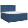 vidaXL Boxspringbed met matras met hoofdeinde Blauw 140 x 190 cm Stof