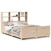 vidaXL Bed met boekenkast zonder matras massief hout 140x190 cm