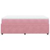 vidaXL Boxspring met matras fluweel roze 120x200 cm