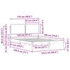 vidaXL Bedframe met Gevoerd Hoofdgedeelte Lichtgrijs 120 x 190 cm