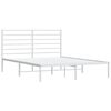 vidaXL Bedframe met hoofdbord metaal wit 140x190 cm