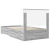 vidaXL Bedframe met hoofdeinde Grijs Sonoma 100 x 200 cm Bewerkt hout