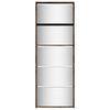 vidaXL Schoenenkast met spiegel 5-laags 63x17x169,5 cm gerookt eiken