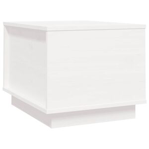 vidaXL Salontafel 40x50x35 cm massief grenenhout wit