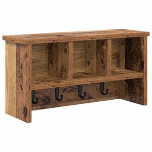 vidaXL Wandgemonteerde kapstok Oudhout 50 x 16 x 26 cm Bewerkt hout