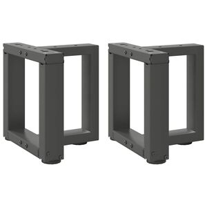 vidaXL Salontafelpoten 2 st T-vormig 30x25x(30-31) cm staal antraciet