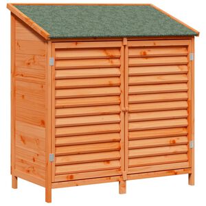 vidaXL Tuinschuur met dak Bruin 106 x 56 x 113,5 cm Massief Vurenhout