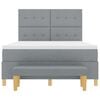 vidaXL Boxspring bed met matras Lichtgrijs 140 x 190 cm Stof