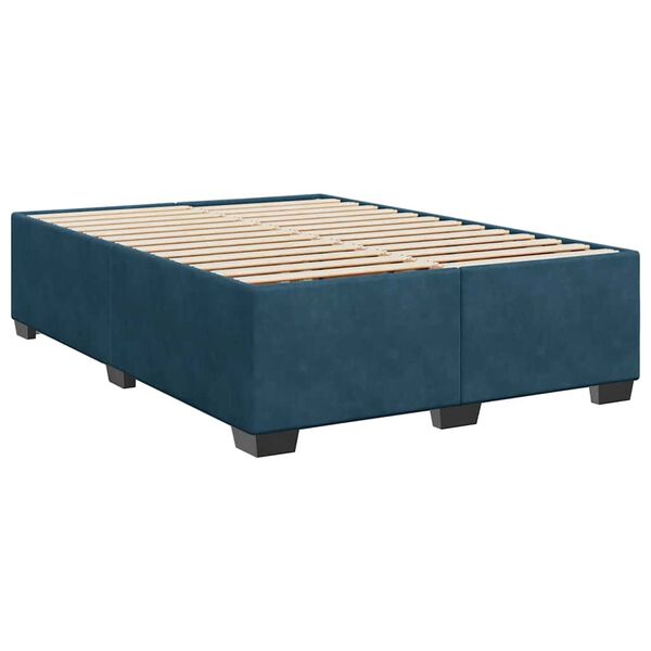 vidaXL Bedframe fluweel blauw 140x190 cm
