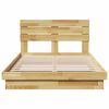 vidaXL Bedframe hoofdeinde zonder matras 120x200 cm massief hout eiken
