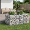 vidaXL Gabion Verhoogd Bed Zilver 100 x 100 x 60 cm