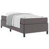 vidaXL Bedframe met matras Grijs 80 x 200 cm Stof