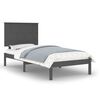 vidaXL Bedframe massief grenenhout grijs 90x200 cm