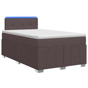 vidaXL Boxspringbed met matras Donkerbruin 120 x 200 cm Stof
