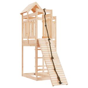 vidaXL Speelhuis met klimwand massief grenenhout