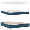 vidaXL Ottoman bed met matrassen en LED's 180x200cm fluweel