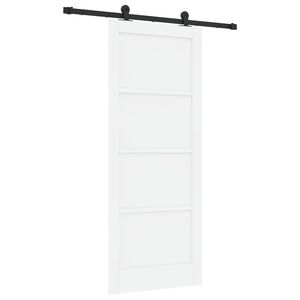 vidaXL Schuifdeur ORKDAL Wit 83 x 202 cm Massief grenenhout