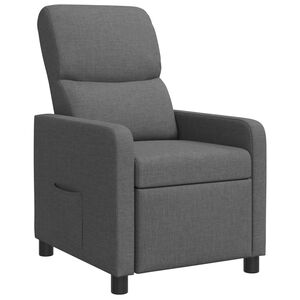 vidaXL Relaxfauteuil Donkergrijs Stof