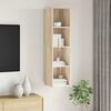 vidaXL Tv-wandmeubel 37x37x142,5 cm bewerkt hout sonoma eikenkleurig