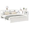 vidaXL Bed met boekenkast zonder matras grenenhout wit 150x200 cm