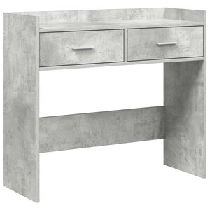 vidaXL Wandtafel Betongrijs 90 x 35 x 80 cm Bewerkt hout