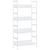 vidaXL Boekenkast met 4 schappen 60x27,6x124,5 cm bewerkt hout wit