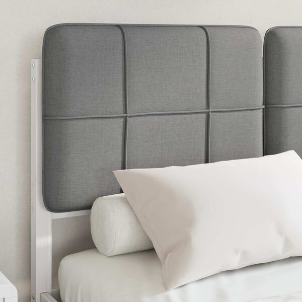 vidaXL Bedframe met Gevoerd Hoofdgedeelte Lichtgrijs 120 x 200 cm