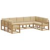 vidaXL Buiten bankenset 9 st Wit en Beige