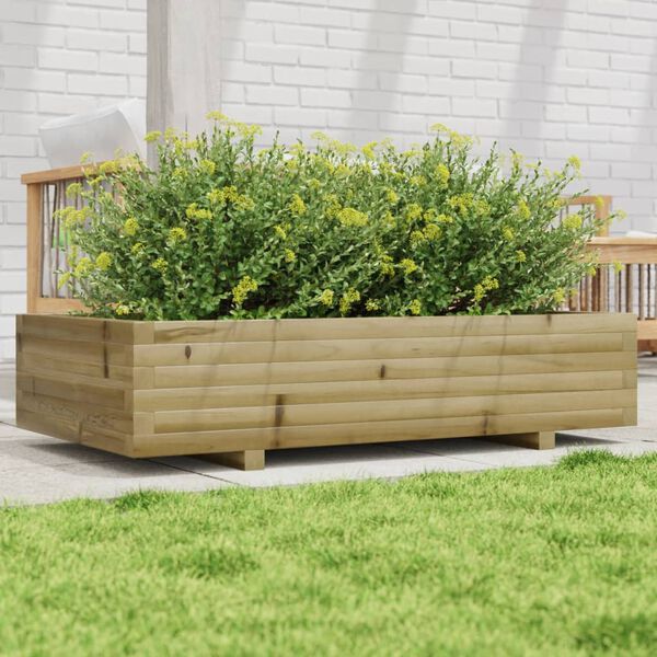 vidaXL Plantenbak 110x60x26,5 cm ge&iuml;mpregneerd grenenhout