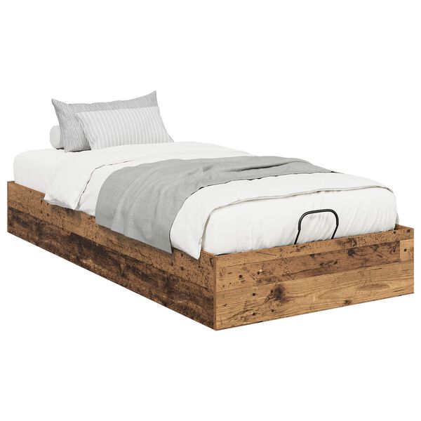 vidaXL Ottoman Bedframe Oudhout 80,5 x 200 cm Geconstrueerd hout