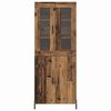 vidaXL Highboard Oud Hout 69,5 x 34 x 180 cm Bewerkt hout