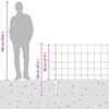 vidaXL Hek met Paal Zilver 0,8 x 25 m Staal