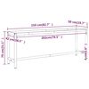 vidaXL Werkbankframe 210x50x79 cm metaal matzwart en matrood