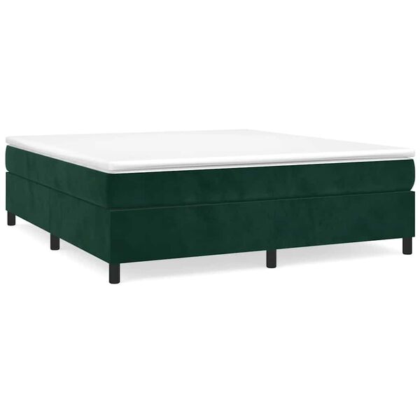 vidaXL Boxspring bed 180x200 cm fluweel donkergroen