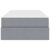 vidaXL Opbergbed met matras Lichtgrijs 90 x 190 cm Polyester