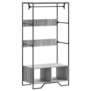 vidaXL Kledingkast 90x50x180 cm bewerkt hout grijs sonoma eikenkleurig
