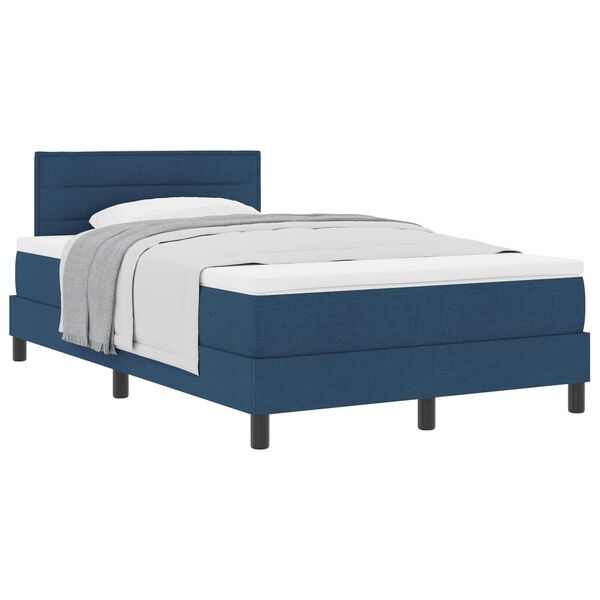 vidaXL Boxspringbed met matras met hoofdeinde Blauw 120 x 190 cm Stof