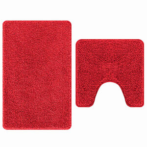 vidaXL Antislip Badmat Set 2 pcs Rood PP