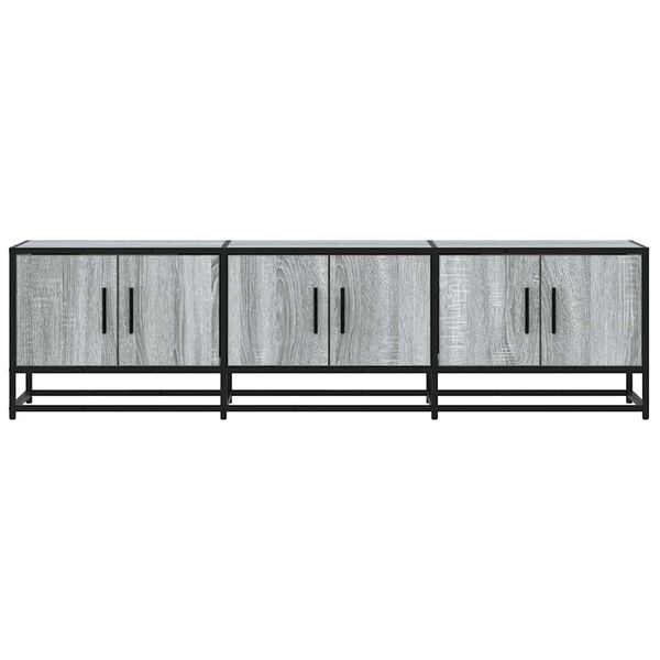 vidaXL Tv-meubel 150x35x41 cm bewerkt hout metaal grijs sonoma eiken