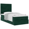 vidaXL Ottoman bed met matrassen 90x190cm fluweel donkergroen